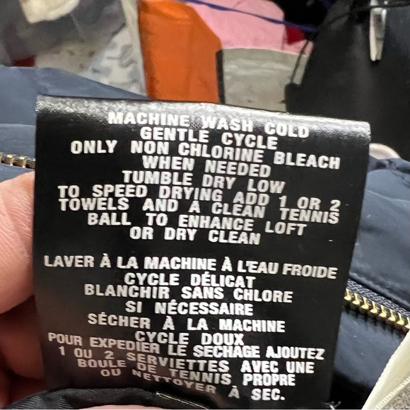 Cole Haan Women's 40" Signature Hooded Taffeta Down Coat Sz S Elastic Waist Navy - Picture 11 of 15